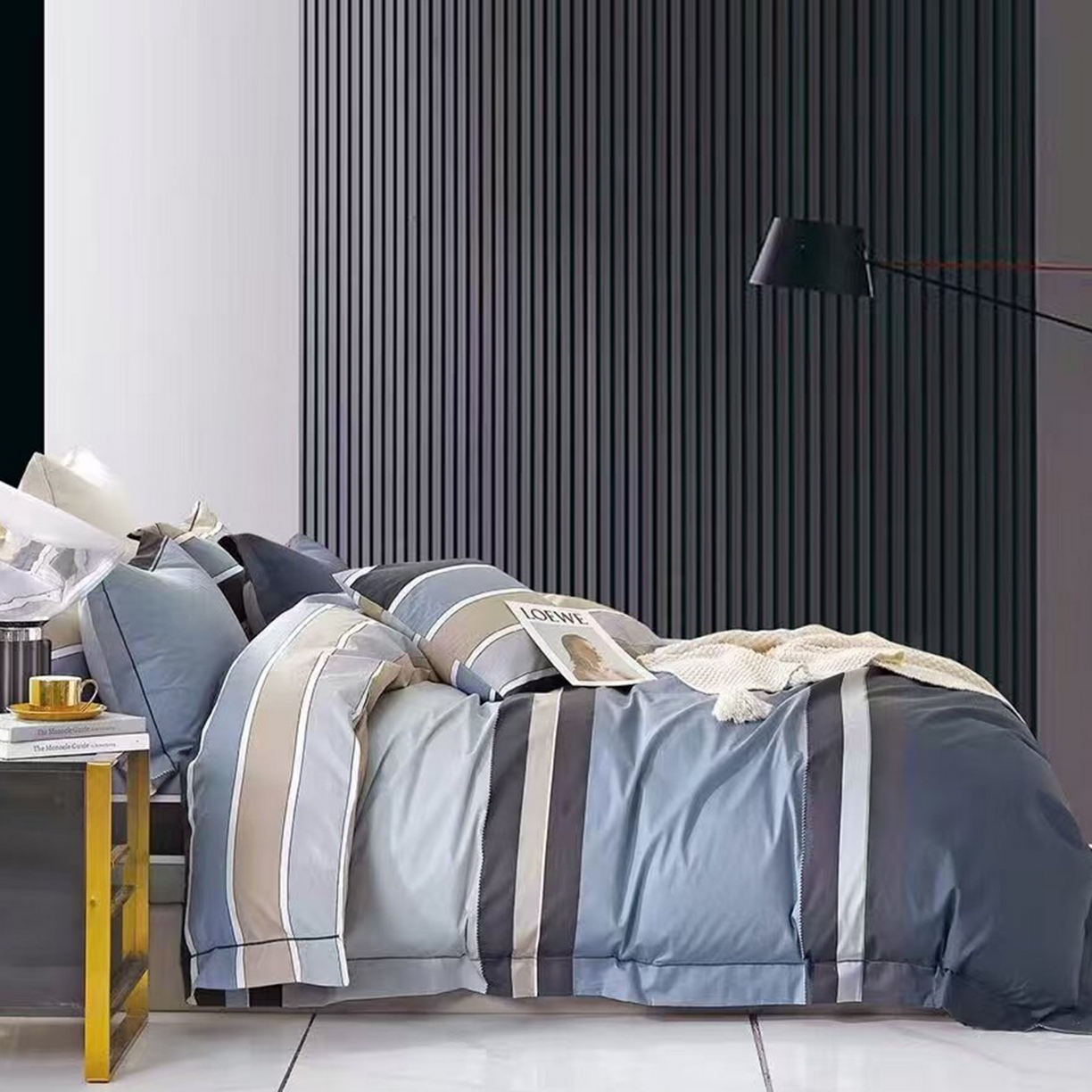 91家纺网 家纺一手货源 找家纺 （总）未来家居 JAMES KELLY （铂金凯丽）2025新款40支13376全棉印染铂金长绒棉四件套-大号1