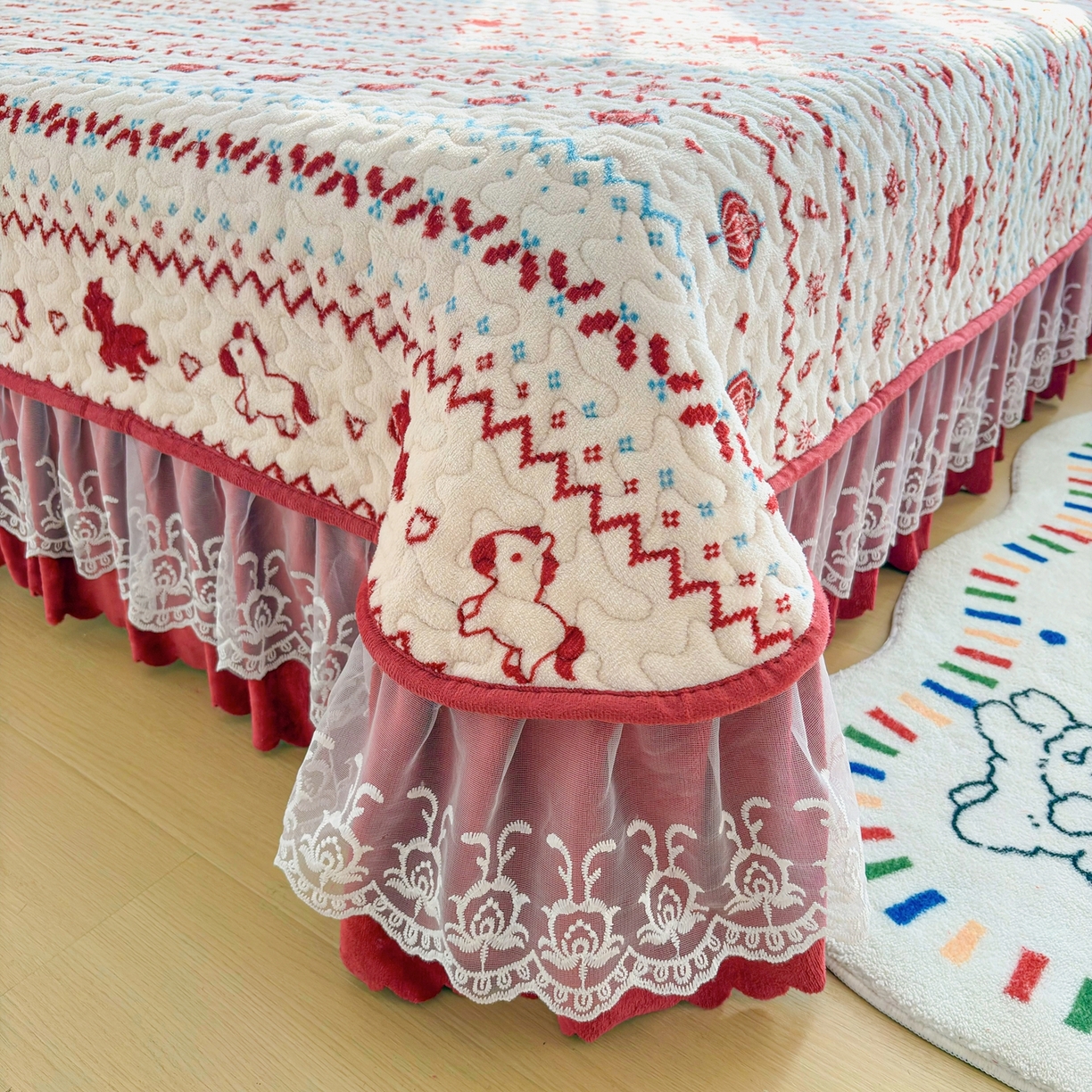 91家纺网 家纺一手货源 找家纺 (总) 铠畅 2025新款加厚牛奶绒床盖四件套