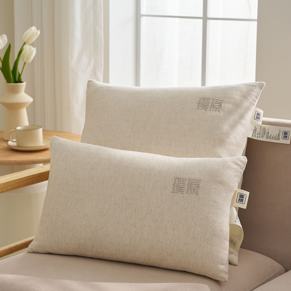 91家纺网 家纺一手货源 找家纺 （总）良品汇馆 2026【简约棉麻抱枕】办公室午休枕沙发椅子坐垫多功能腰靠纯色