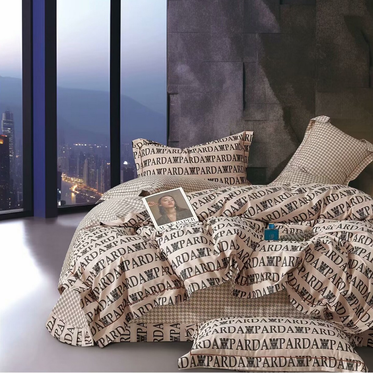 91家纺网 家纺一手货源 找家纺 （总2）未来家居 JAMES KELLY （铂金凯丽）2025新款40支13376全棉印染铂金长绒棉四件套-系列4