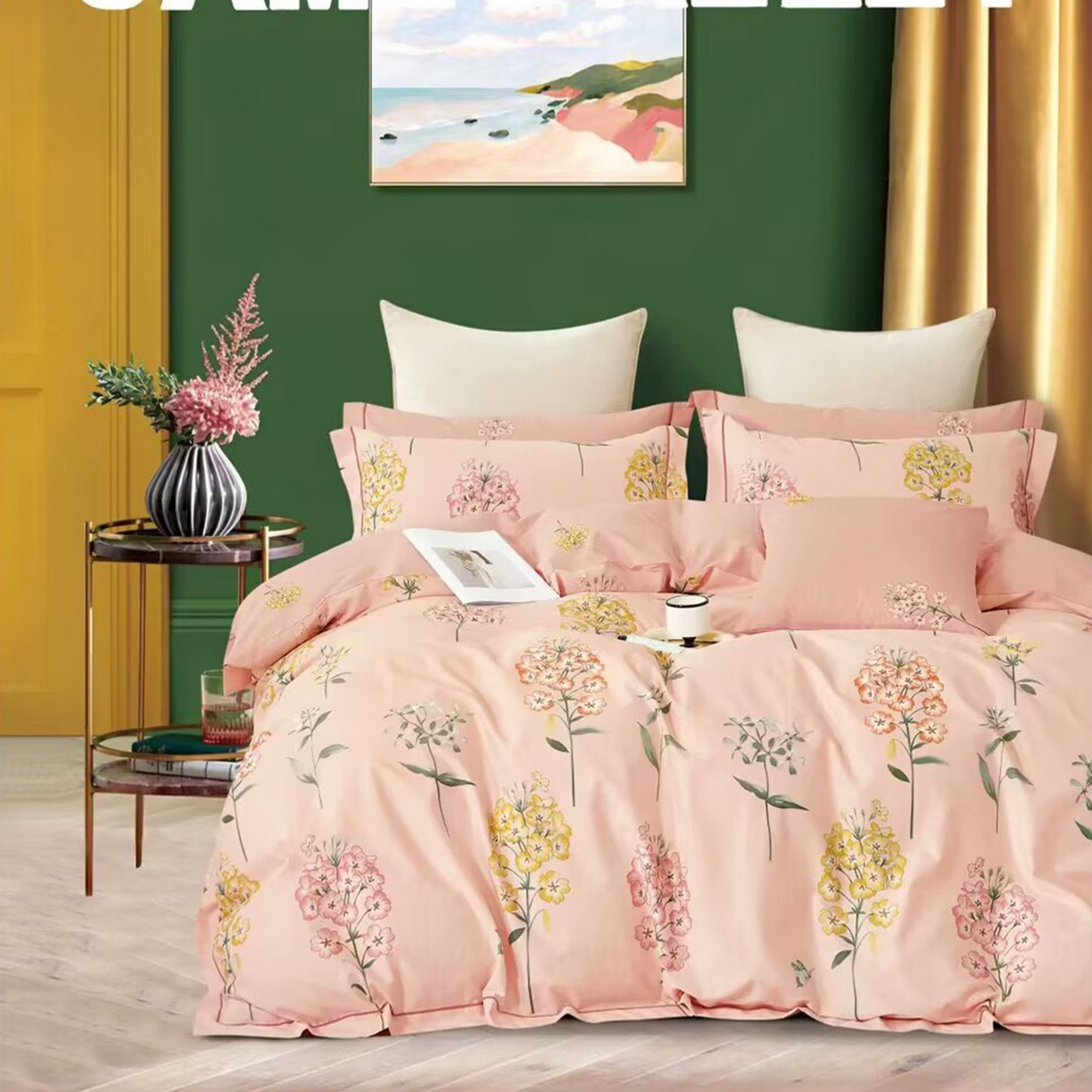 91家纺网 家纺一手货源 找家纺 （总2）未来家居 JAMES KELLY （铂金凯丽）2025新款40支13376全棉印染铂金长绒棉四件套-系列4