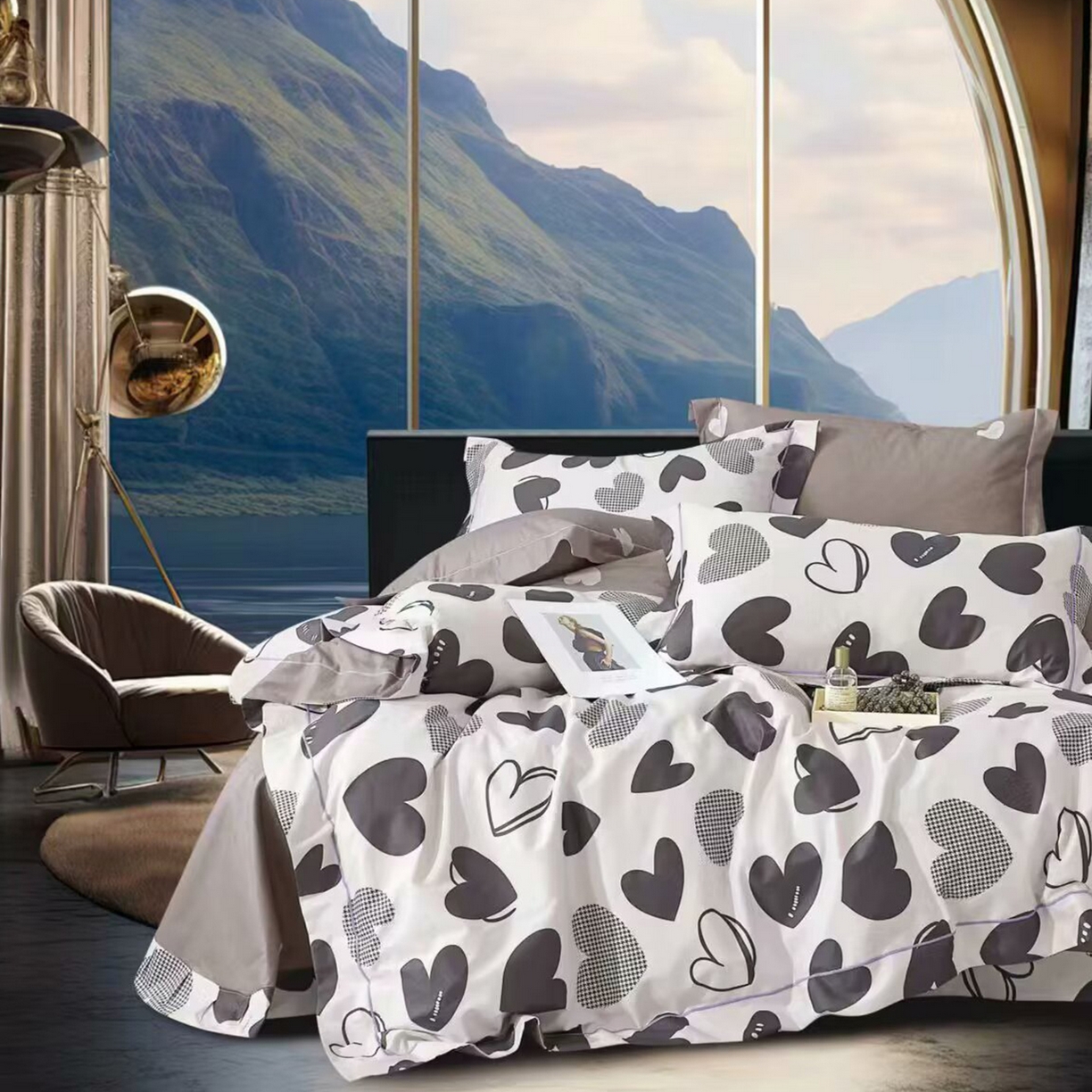 91家纺网 家纺一手货源 找家纺 （总2）未来家居 JAMES KELLY （铂金凯丽）2025新款40支13376全棉印染铂金长绒棉四件套-系列4