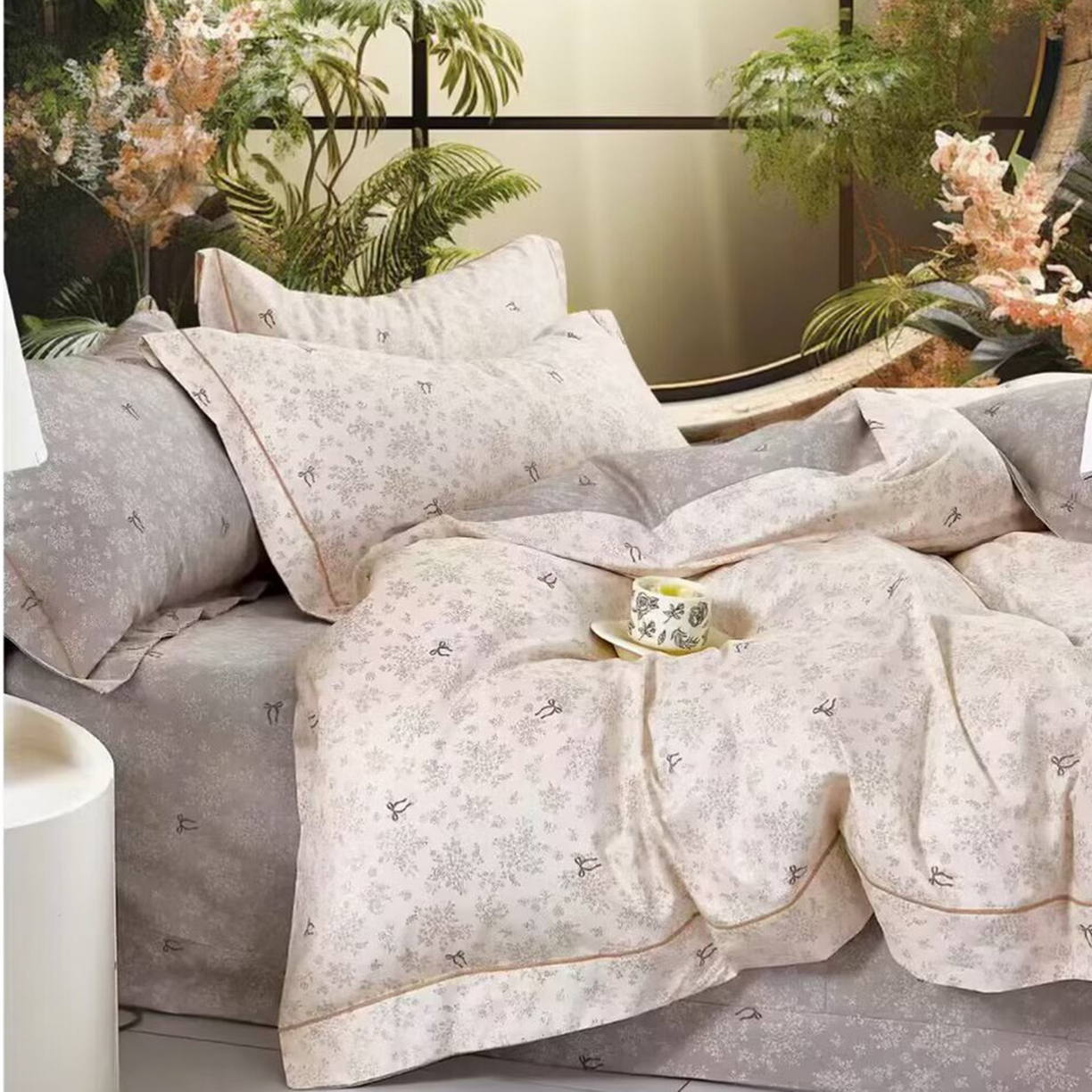 91家纺网 家纺一手货源 找家纺 （总2）未来家居 JAMES KELLY （铂金凯丽）2025新款40支13376全棉印染铂金长绒棉四件套-系列4