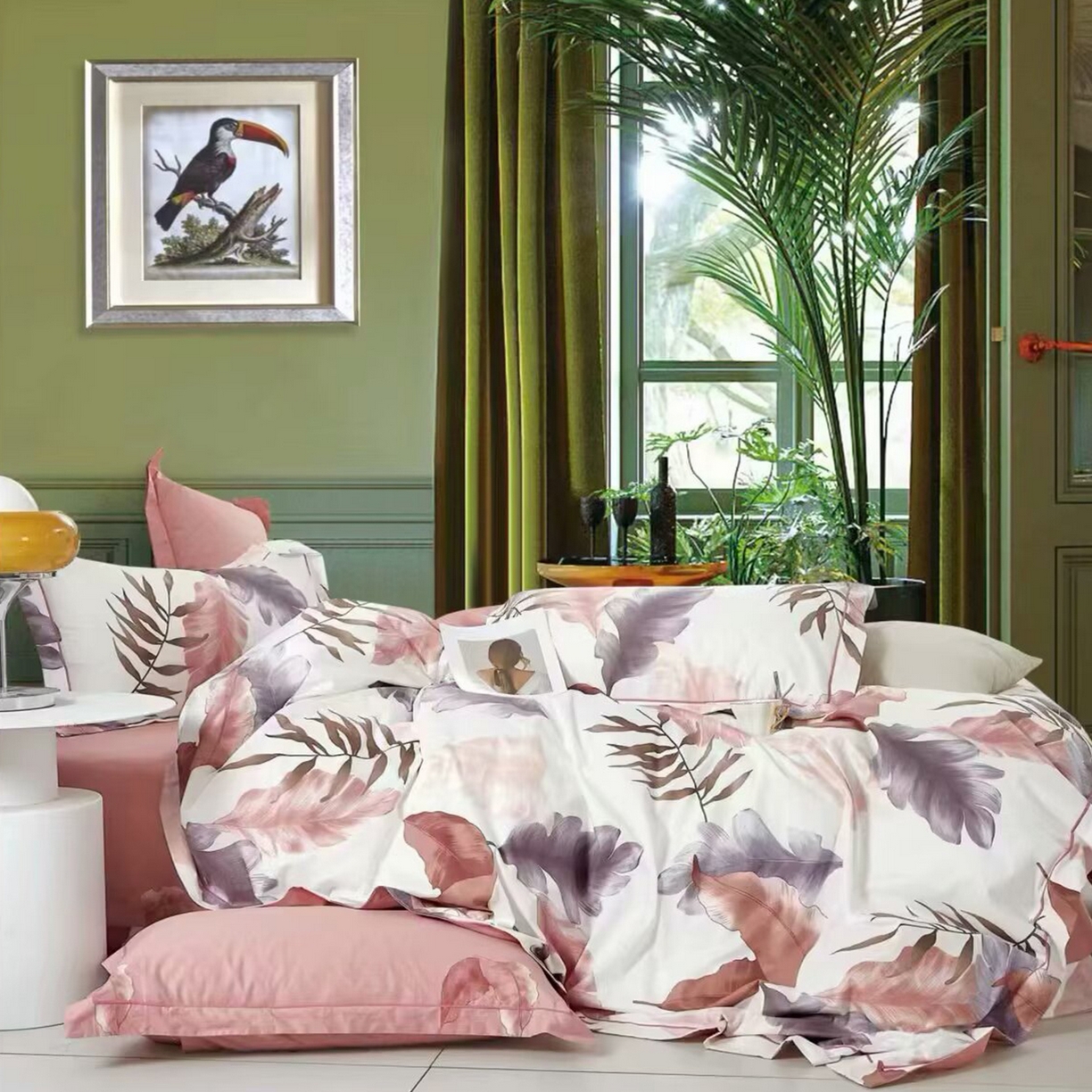 91家纺网 家纺一手货源 找家纺 （总2）未来家居 JAMES KELLY （铂金凯丽）2025新款40支13376全棉印染铂金长绒棉四件套-系列4