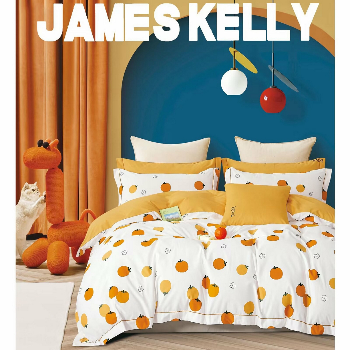 91家纺网 家纺一手货源 找家纺 （总）未来家居 JAMES KELLY （铂金凯丽）2026新款40支13376全棉印染铂金长绒棉四件套-大号2