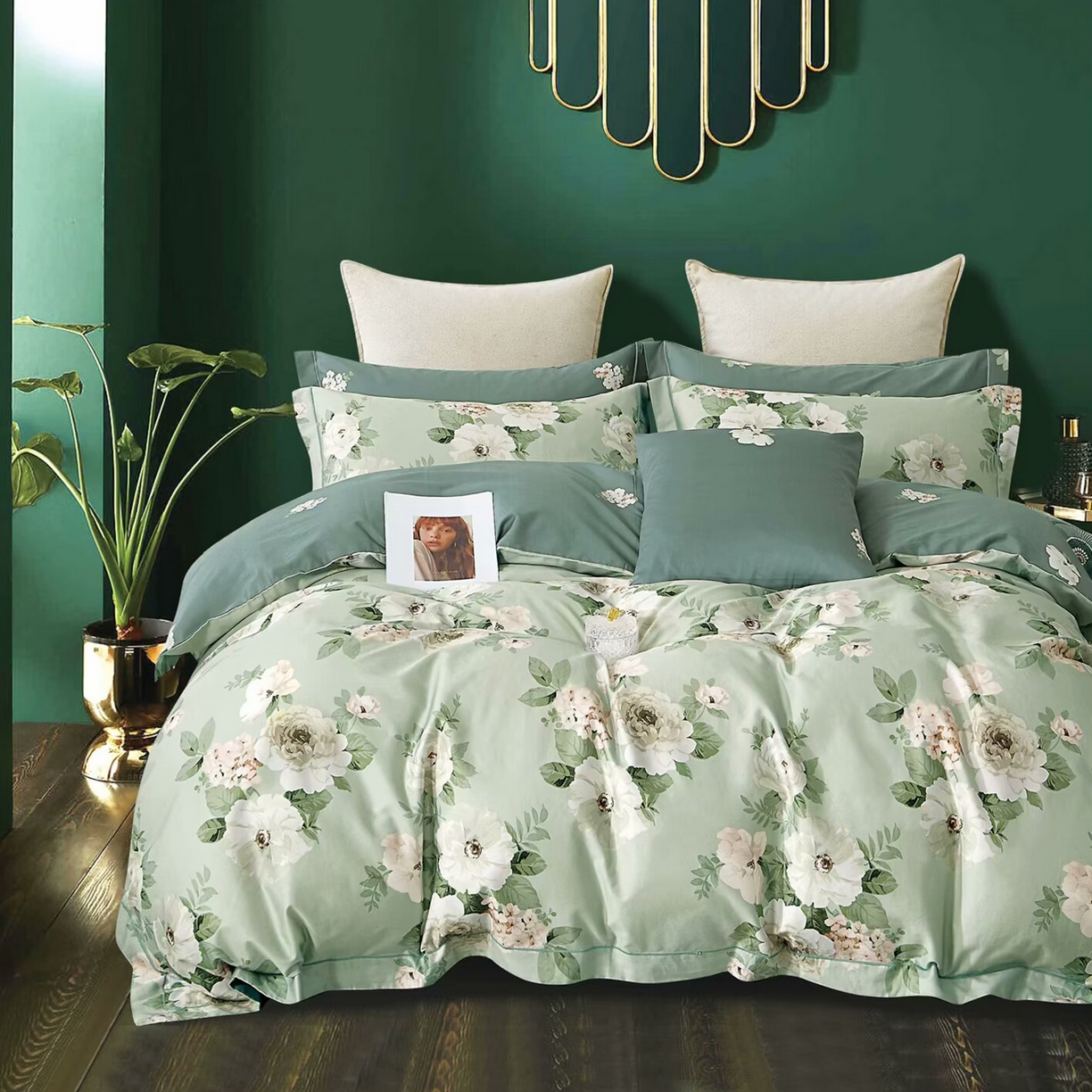 91家纺网 家纺一手货源 找家纺 （总2）未来家居 JAMES KELLY （铂金凯丽）2025新款40支13376全棉印染铂金长绒棉四件套-系列4