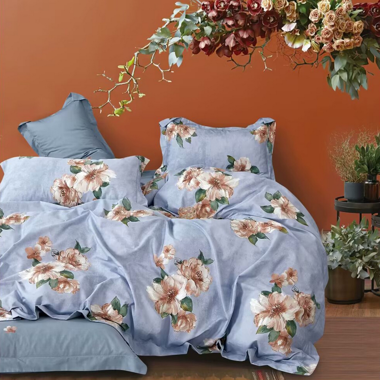 91家纺网 家纺一手货源 找家纺 （总2）未来家居 JAMES KELLY （铂金凯丽）2025新款40支13376全棉印染铂金长绒棉四件套-系列4