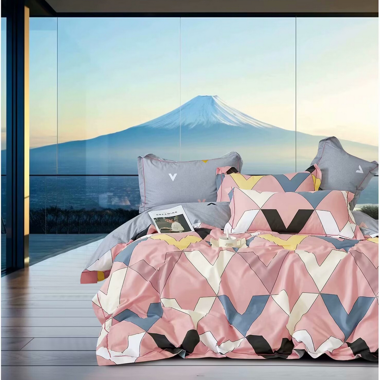 91家纺网 家纺一手货源 找家纺 （总2）未来家居 JAMES KELLY （铂金凯丽）2025新款40支13376全棉印染铂金长绒棉四件套-系列4