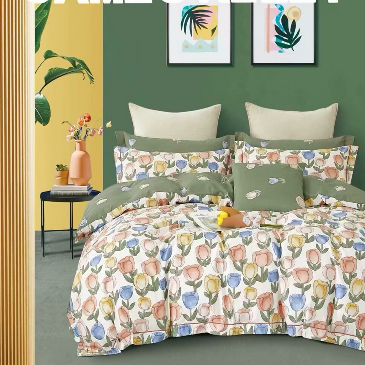 91家纺网 家纺一手货源 找家纺 （总2）未来家居 JAMES KELLY （铂金凯丽）2025新款40支13376全棉印染铂金长绒棉四件套-系列4