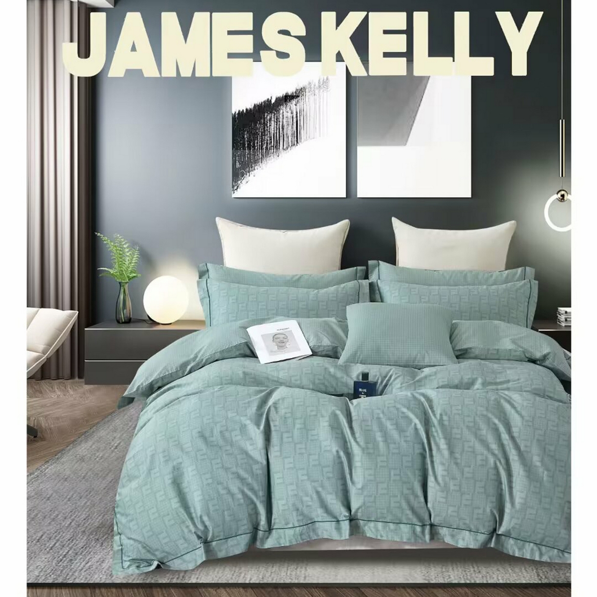 91家纺网 家纺一手货源 找家纺 （总）未来家居 JAMES KELLY （铂金凯丽）2026新款40支13376全棉印染铂金长绒棉四件套-大号2