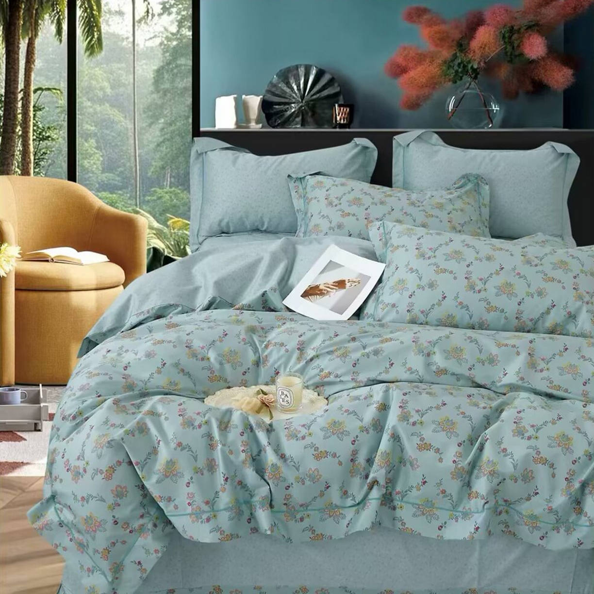 91家纺网 家纺一手货源 找家纺 （总2）未来家居 JAMES KELLY （铂金凯丽）2025新款40支13376全棉印染铂金长绒棉四件套-系列4