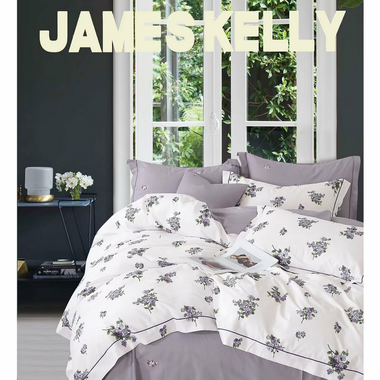 91家纺网 家纺一手货源 找家纺 （总）未来家居 JAMES KELLY （铂金凯丽）2026新款40支13376全棉印染铂金长绒棉四件套-大号2