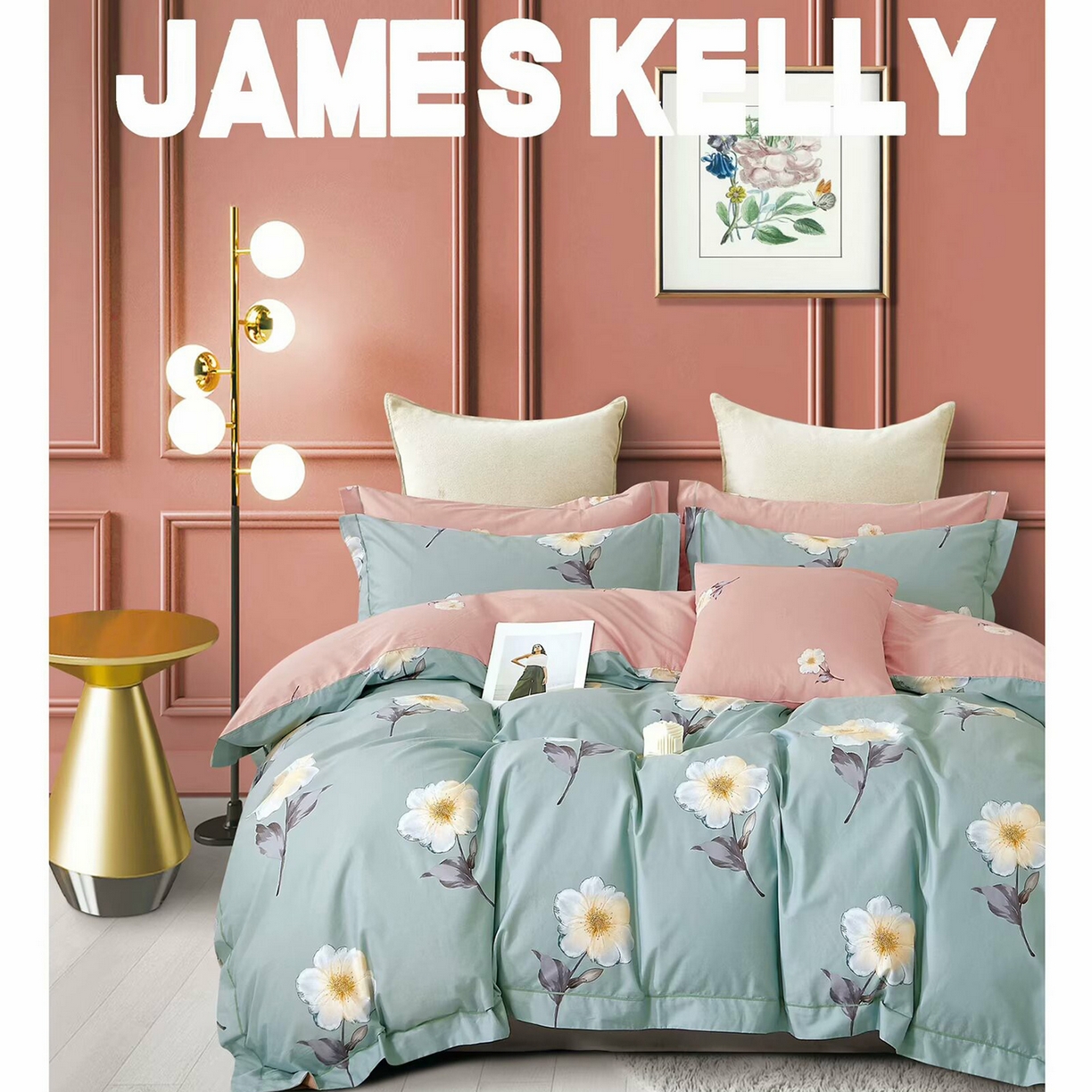 91家纺网 家纺一手货源 找家纺 （总）未来家居 JAMES KELLY （铂金凯丽）2026新款40支13376全棉印染铂金长绒棉四件套-大号2