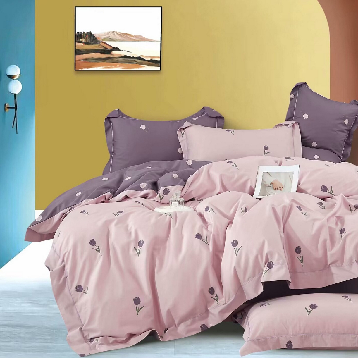 91家纺网 家纺一手货源 找家纺 （总2）未来家居 JAMES KELLY （铂金凯丽）2025新款40支13376全棉印染铂金长绒棉四件套-系列4