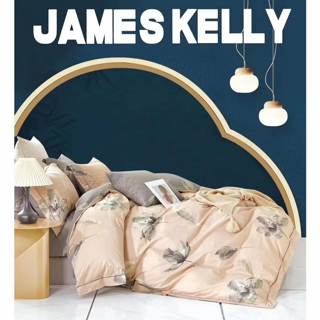 91家纺网 家纺一手货源 找家纺 （总）未来家居 JAMES KELLY （铂金凯丽）2026新款40支13376全棉印染铂金长绒棉四件套-大号2
