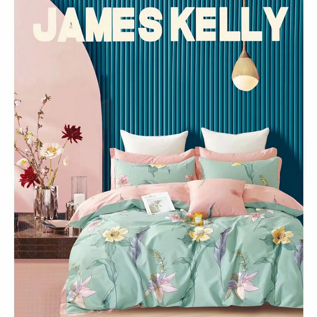 91家纺网 家纺一手货源 找家纺 （总）未来家居 JAMES KELLY （铂金凯丽）2026新款40支13376全棉印染铂金长绒棉四件套-大号2