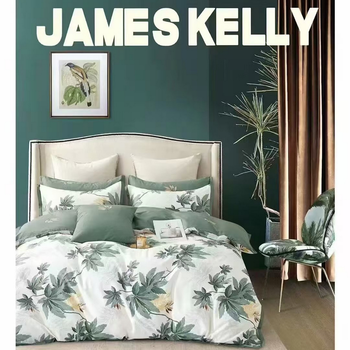 91家纺网 家纺一手货源 找家纺 （总）未来家居 JAMES KELLY （铂金凯丽）2026新款40支13376全棉印染铂金长绒棉四件套-大号2