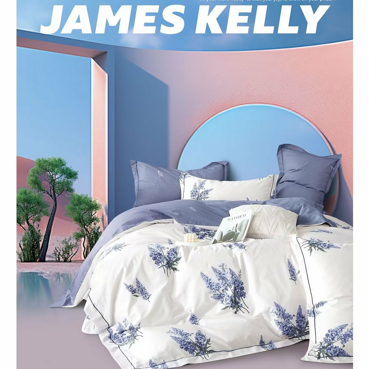 91家纺网 家纺一手货源 找家纺 （总）未来家居 JAMES KELLY （铂金凯丽）2026新款40支13376全棉印染铂金长绒棉四件套-大号2