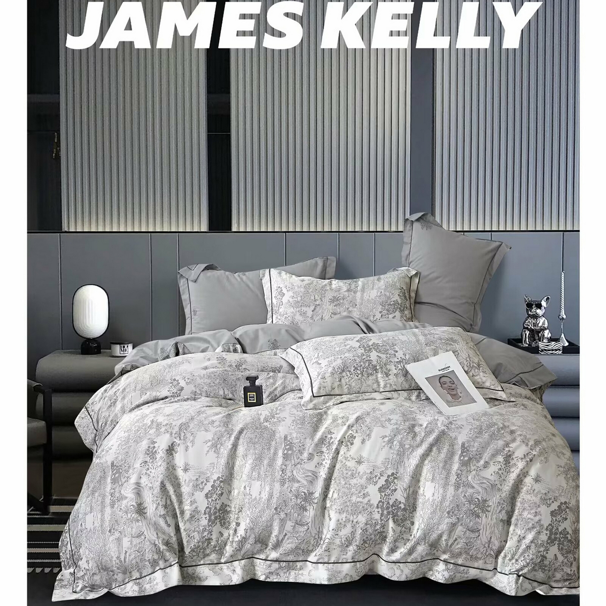 91家纺网 家纺一手货源 找家纺 （总）未来家居 JAMES KELLY （铂金凯丽）2026新款40支13376全棉印染铂金长绒棉四件套-大号2