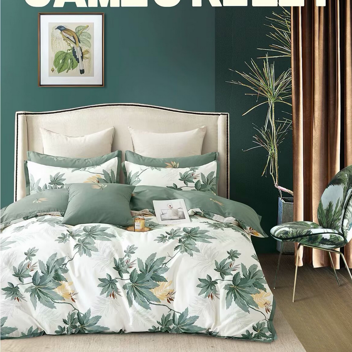 91家纺网 家纺一手货源 找家纺 （总2）未来家居 JAMES KELLY （铂金凯丽）2025新款40支13376全棉印染铂金长绒棉四件套-系列4