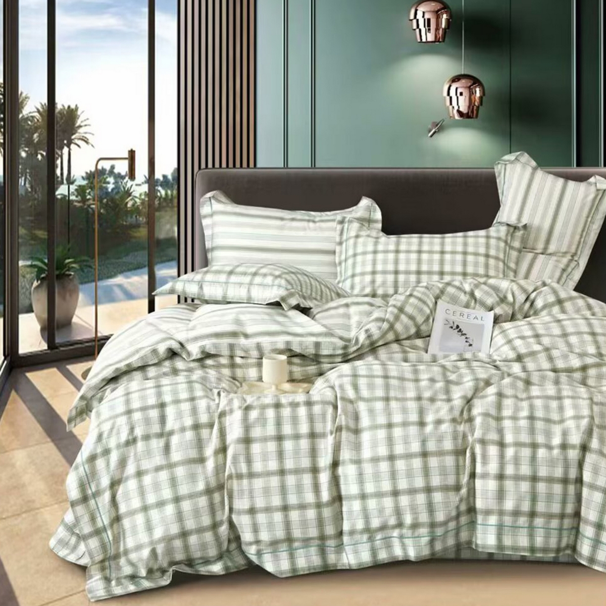 91家纺网 家纺一手货源 找家纺 （总2）未来家居 JAMES KELLY （铂金凯丽）2025新款40支13376全棉印染铂金长绒棉四件套-系列4