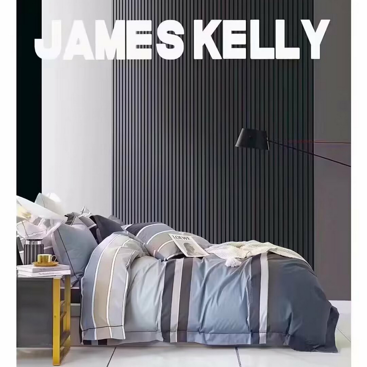 91家纺网 家纺一手货源 找家纺 （总）未来家居 JAMES KELLY （铂金凯丽）2026新款40支13376全棉印染铂金长绒棉四件套-大号2