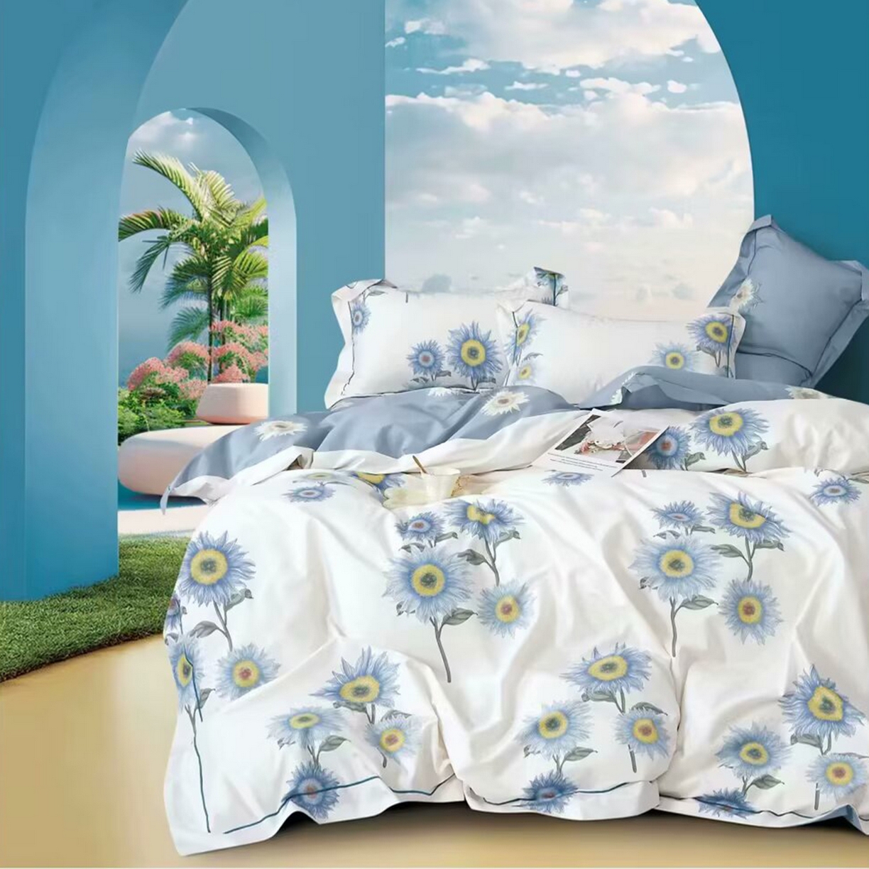 91家纺网 家纺一手货源 找家纺 （总2）未来家居 JAMES KELLY （铂金凯丽）2025新款40支13376全棉印染铂金长绒棉四件套-系列4