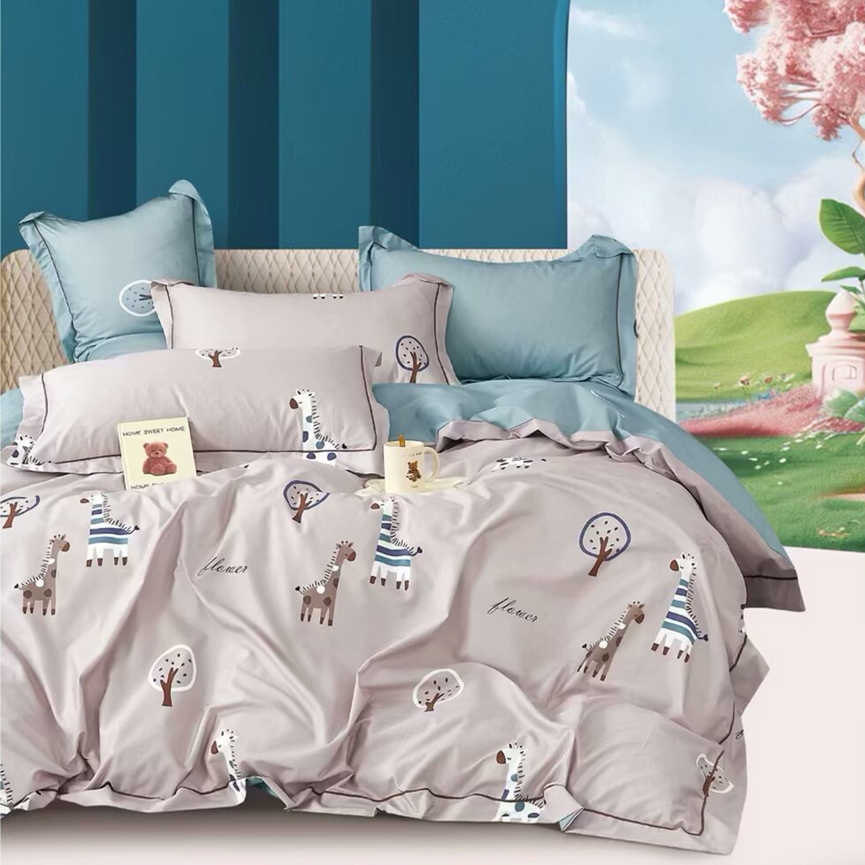 91家纺网 家纺一手货源 找家纺 （总2）未来家居 JAMES KELLY （铂金凯丽）2025新款40支13376全棉印染铂金长绒棉四件套-系列4