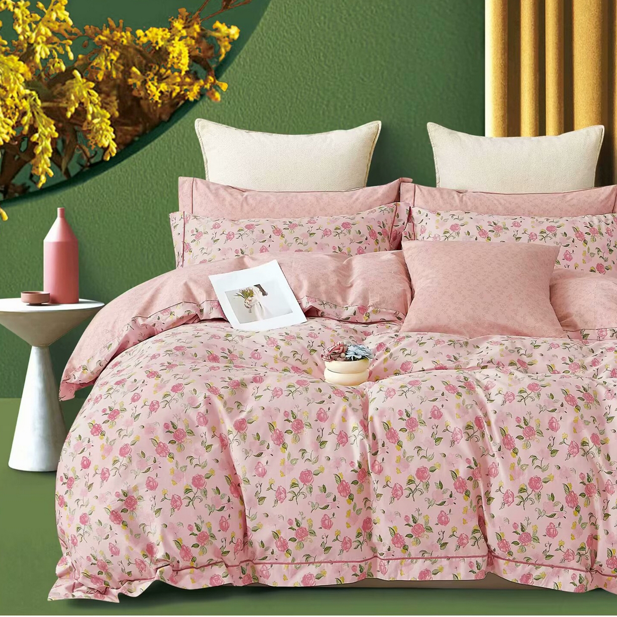 91家纺网 家纺一手货源 找家纺 （总2）未来家居 JAMES KELLY （铂金凯丽）2025新款40支13376全棉印染铂金长绒棉四件套-系列4