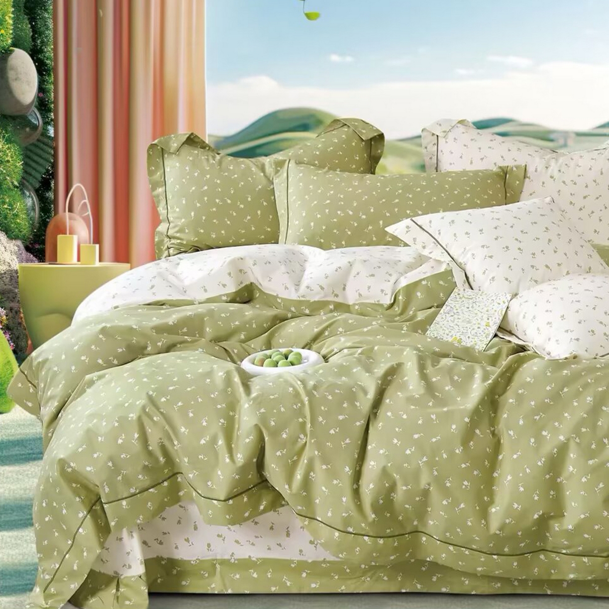 91家纺网 家纺一手货源 找家纺 （总2）未来家居 JAMES KELLY （铂金凯丽）2025新款40支13376全棉印染铂金长绒棉四件套-系列4