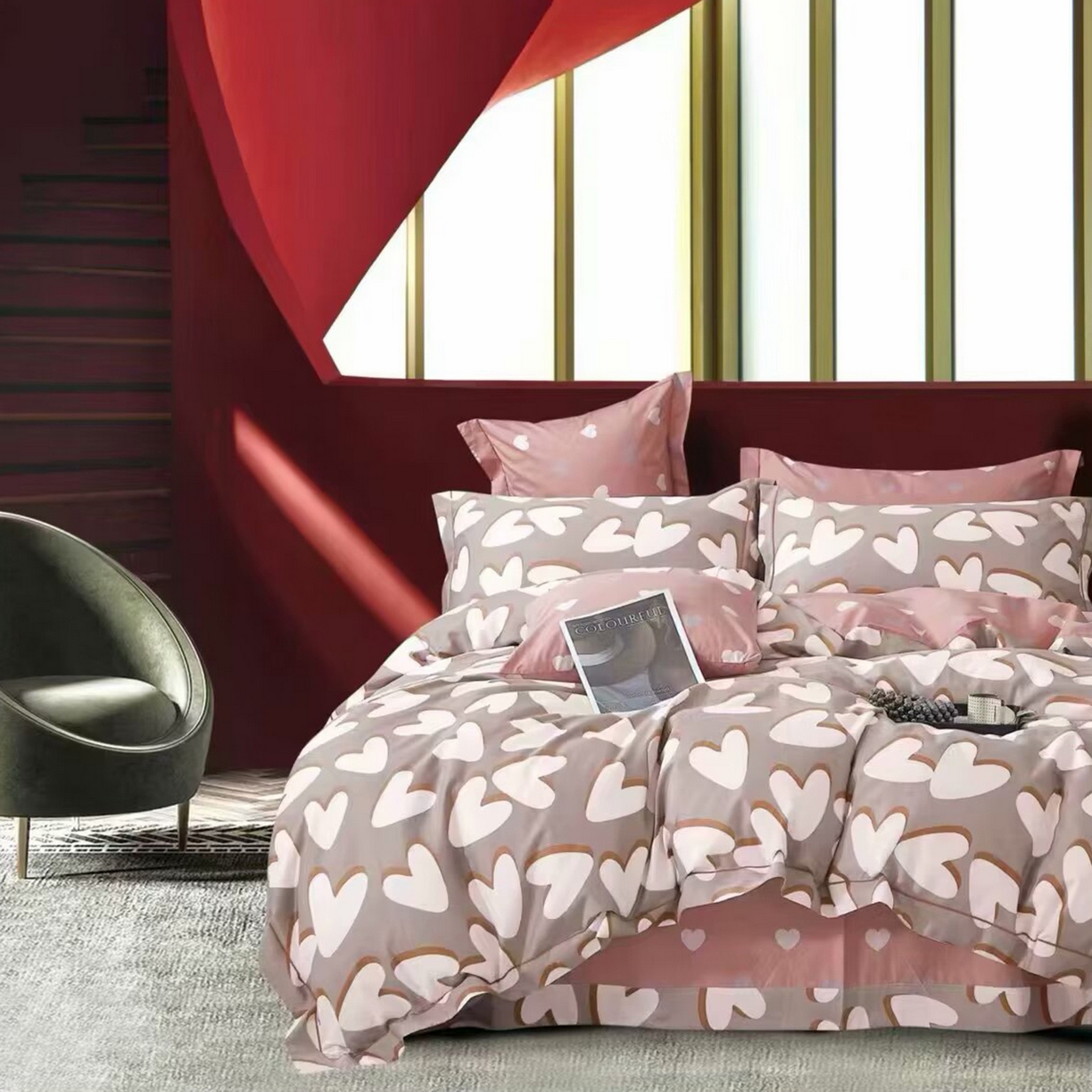 91家纺网 家纺一手货源 找家纺 （总2）未来家居 JAMES KELLY （铂金凯丽）2025新款40支13376全棉印染铂金长绒棉四件套-系列4