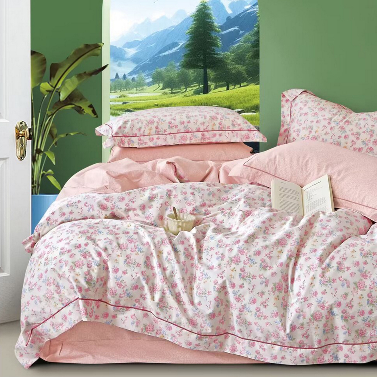 91家纺网 家纺一手货源 找家纺 （总2）未来家居 JAMES KELLY （铂金凯丽）2025新款40支13376全棉印染铂金长绒棉四件套-系列4