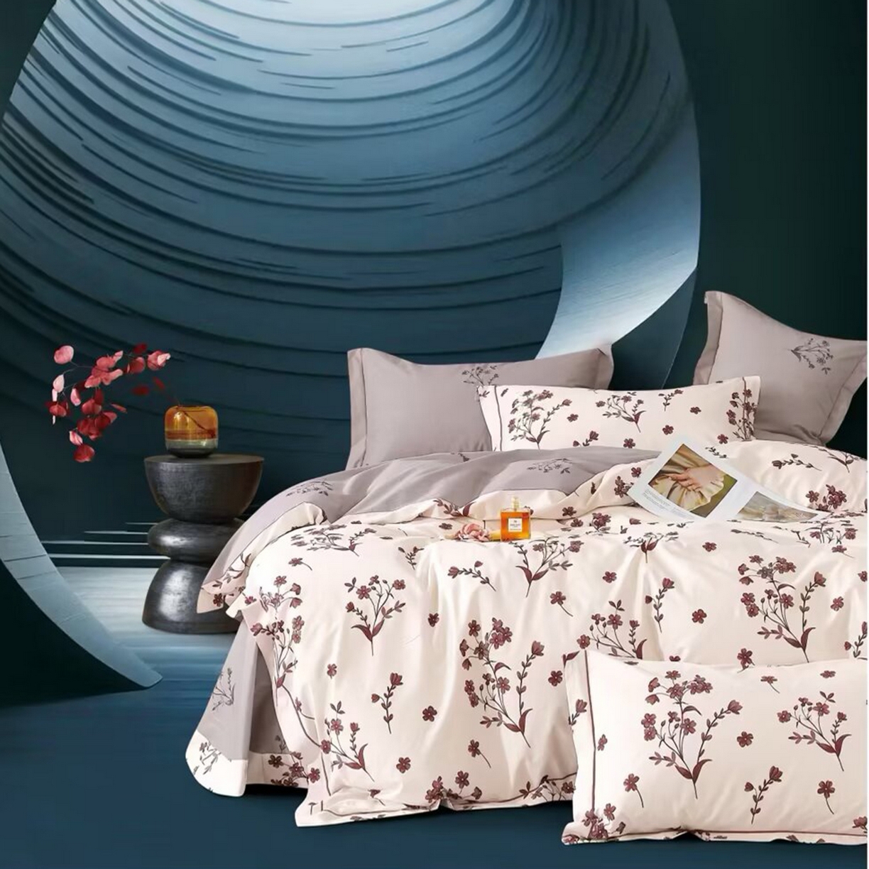 91家纺网 家纺一手货源 找家纺 （总2）未来家居 JAMES KELLY （铂金凯丽）2025新款40支13376全棉印染铂金长绒棉四件套-系列4