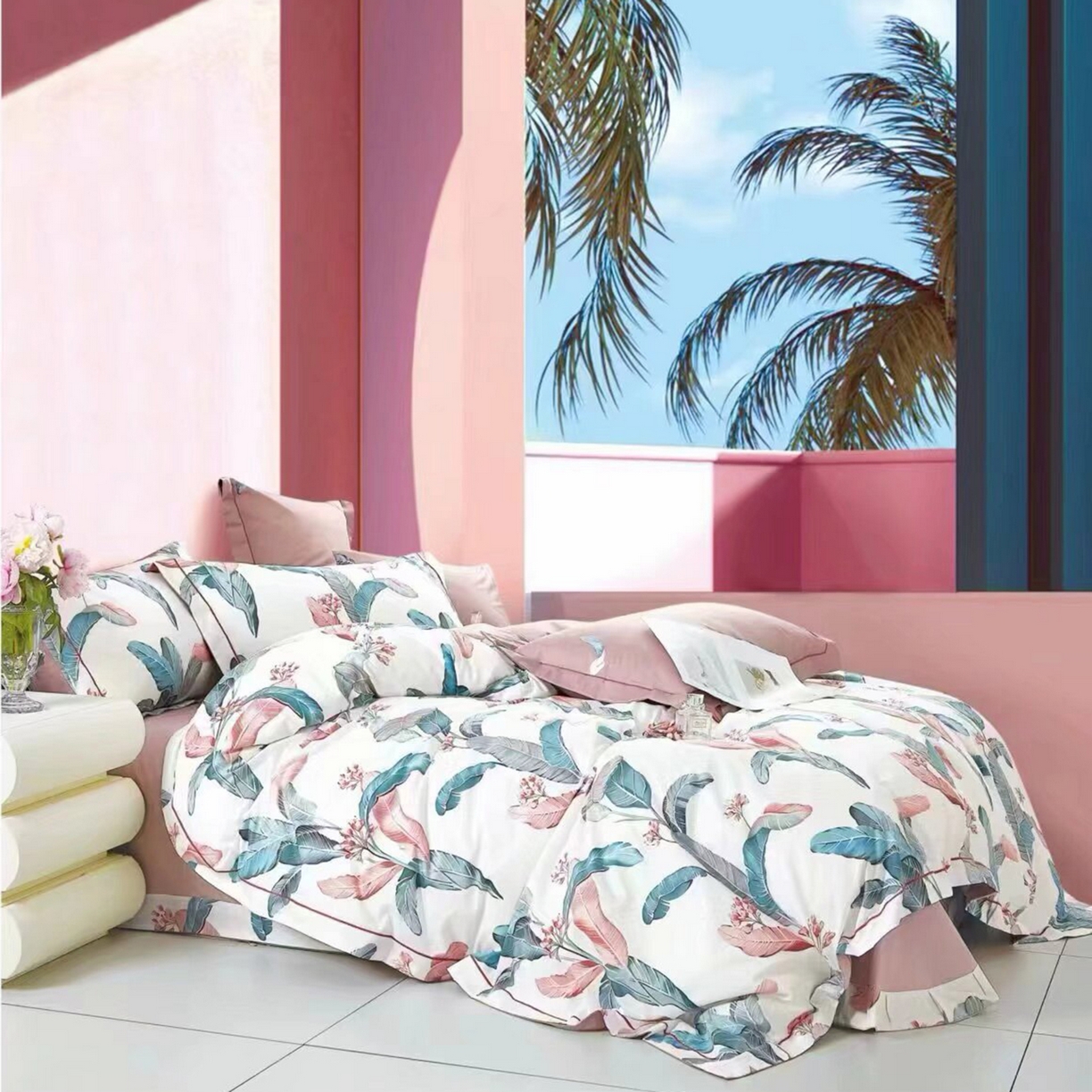 91家纺网 家纺一手货源 找家纺 （总2）未来家居 JAMES KELLY （铂金凯丽）2025新款40支13376全棉印染铂金长绒棉四件套-系列4