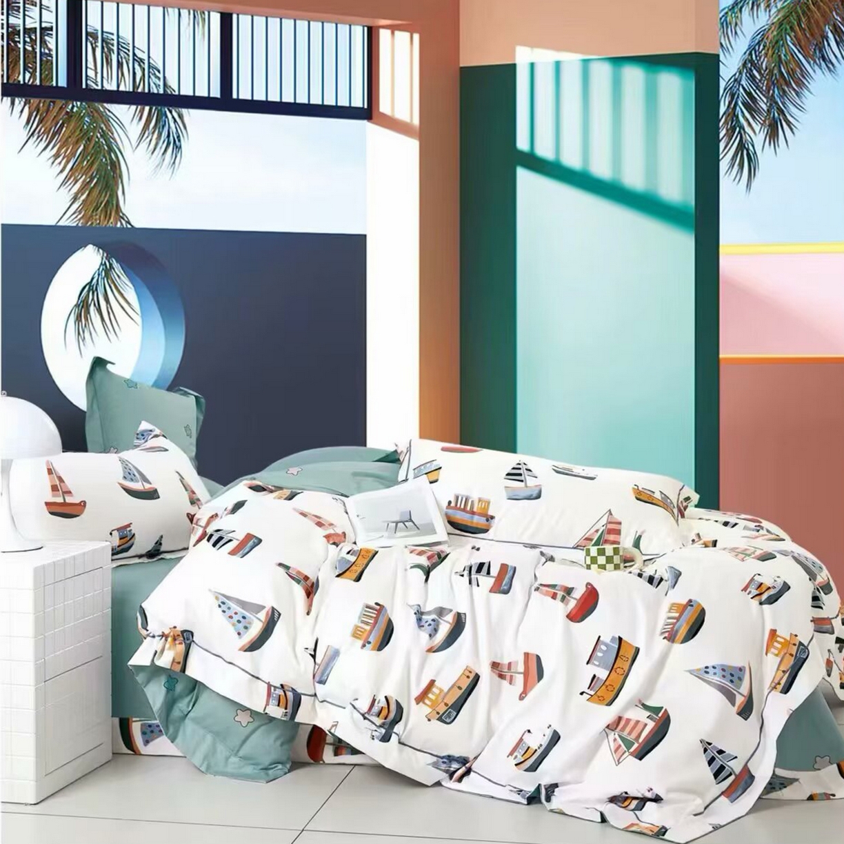 91家纺网 家纺一手货源 找家纺 （总2）未来家居 JAMES KELLY （铂金凯丽）2025新款40支13376全棉印染铂金长绒棉四件套-系列4