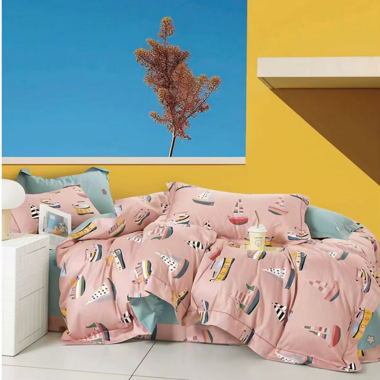 91家纺网 家纺一手货源 找家纺 （总2）未来家居 JAMES KELLY （铂金凯丽）2025新款40支13376全棉印染铂金长绒棉四件套-系列4