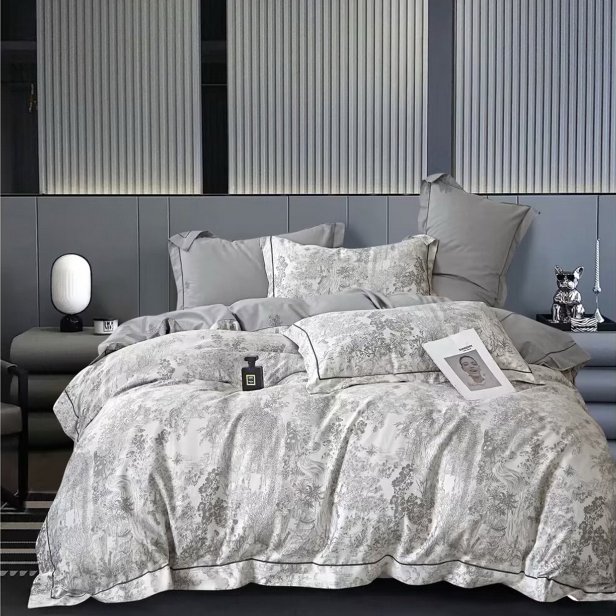 91家纺网 家纺一手货源 找家纺 （总2）未来家居 JAMES KELLY （铂金凯丽）2025新款40支13376全棉印染铂金长绒棉四件套-系列4