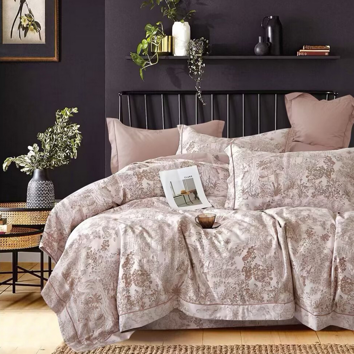 91家纺网 家纺一手货源 找家纺 （总2）未来家居 JAMES KELLY （铂金凯丽）2025新款40支13376全棉印染铂金长绒棉四件套-系列4