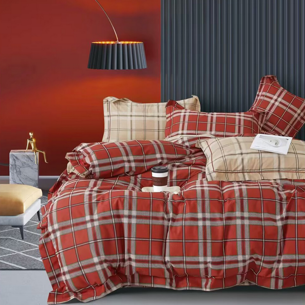 91家纺网 家纺一手货源 找家纺 （总2）未来家居 JAMES KELLY （铂金凯丽）2025新款40支13376全棉印染铂金长绒棉四件套-系列4