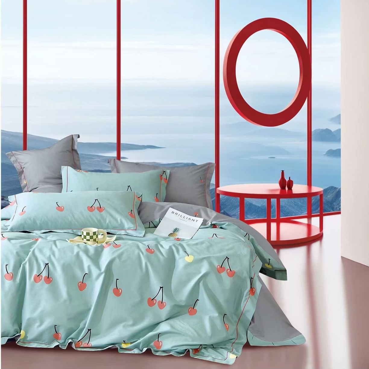 91家纺网 家纺一手货源 找家纺 （总2）未来家居 JAMES KELLY （铂金凯丽）2025新款40支13376全棉印染铂金长绒棉四件套-系列4