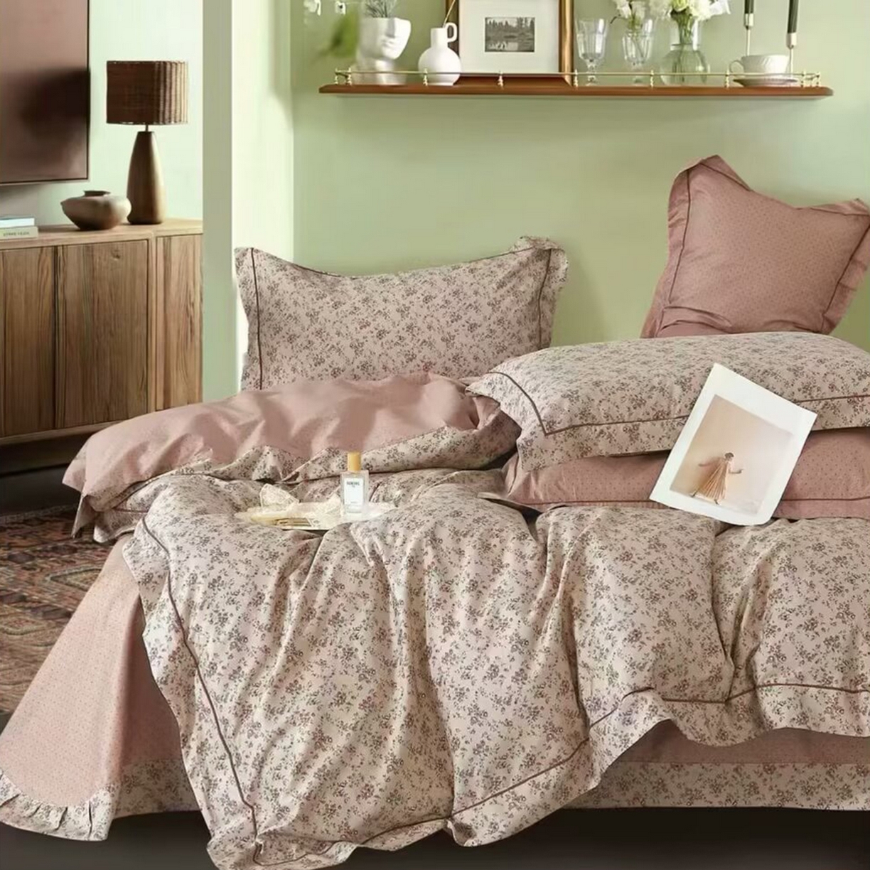 91家纺网 家纺一手货源 找家纺 （总2）未来家居 JAMES KELLY （铂金凯丽）2025新款40支13376全棉印染铂金长绒棉四件套-系列4