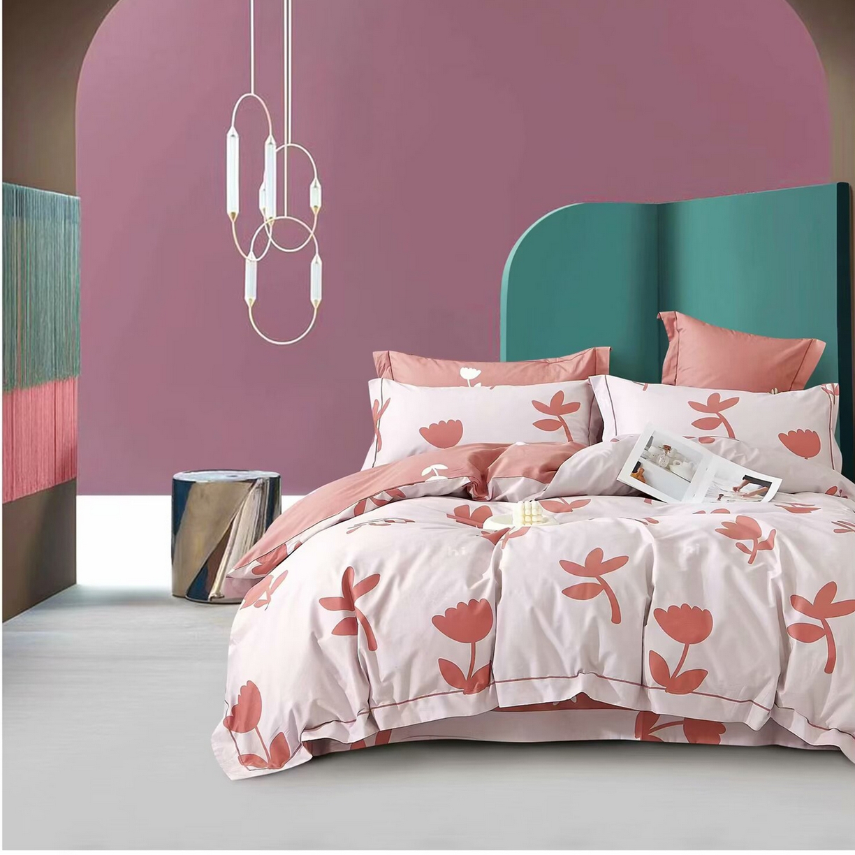 91家纺网 家纺一手货源 找家纺 （总2）未来家居 JAMES KELLY （铂金凯丽）2025新款40支13376全棉印染铂金长绒棉四件套-系列4