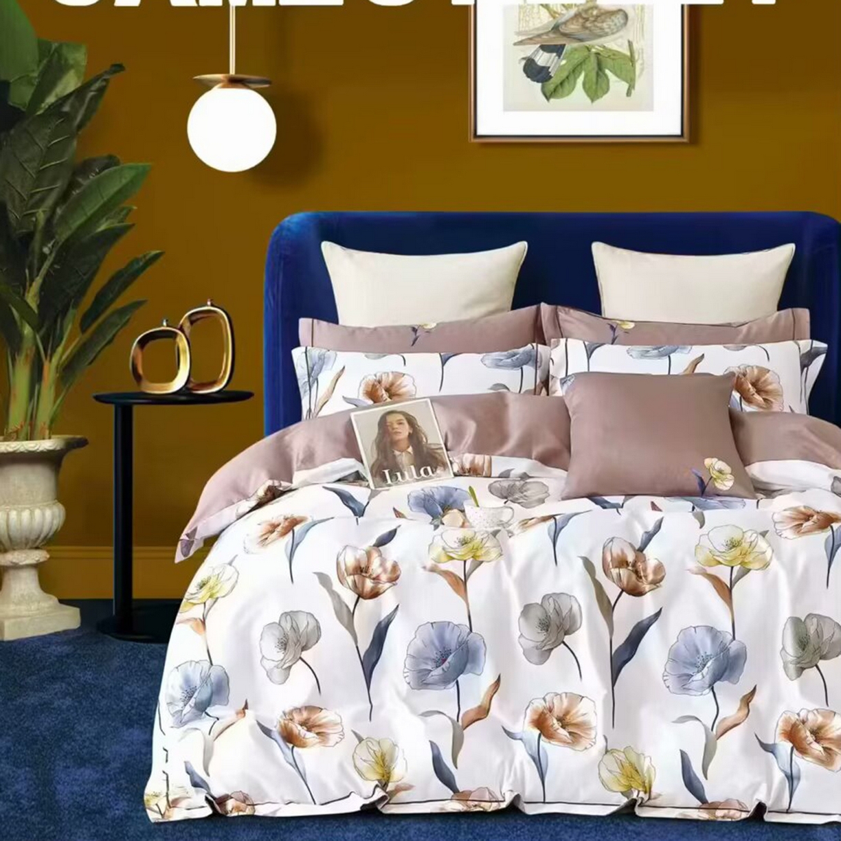 91家纺网 家纺一手货源 找家纺 （总2）未来家居 JAMES KELLY （铂金凯丽）2025新款40支13376全棉印染铂金长绒棉四件套-系列4