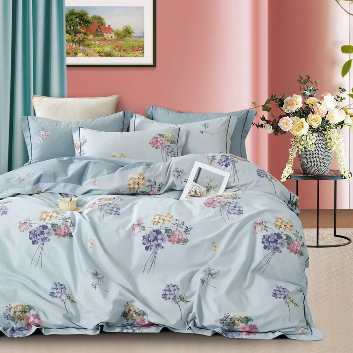 91家纺网 家纺一手货源 找家纺 （总2）未来家居 JAMES KELLY （铂金凯丽）2025新款40支13376全棉印染铂金长绒棉四件套-系列4