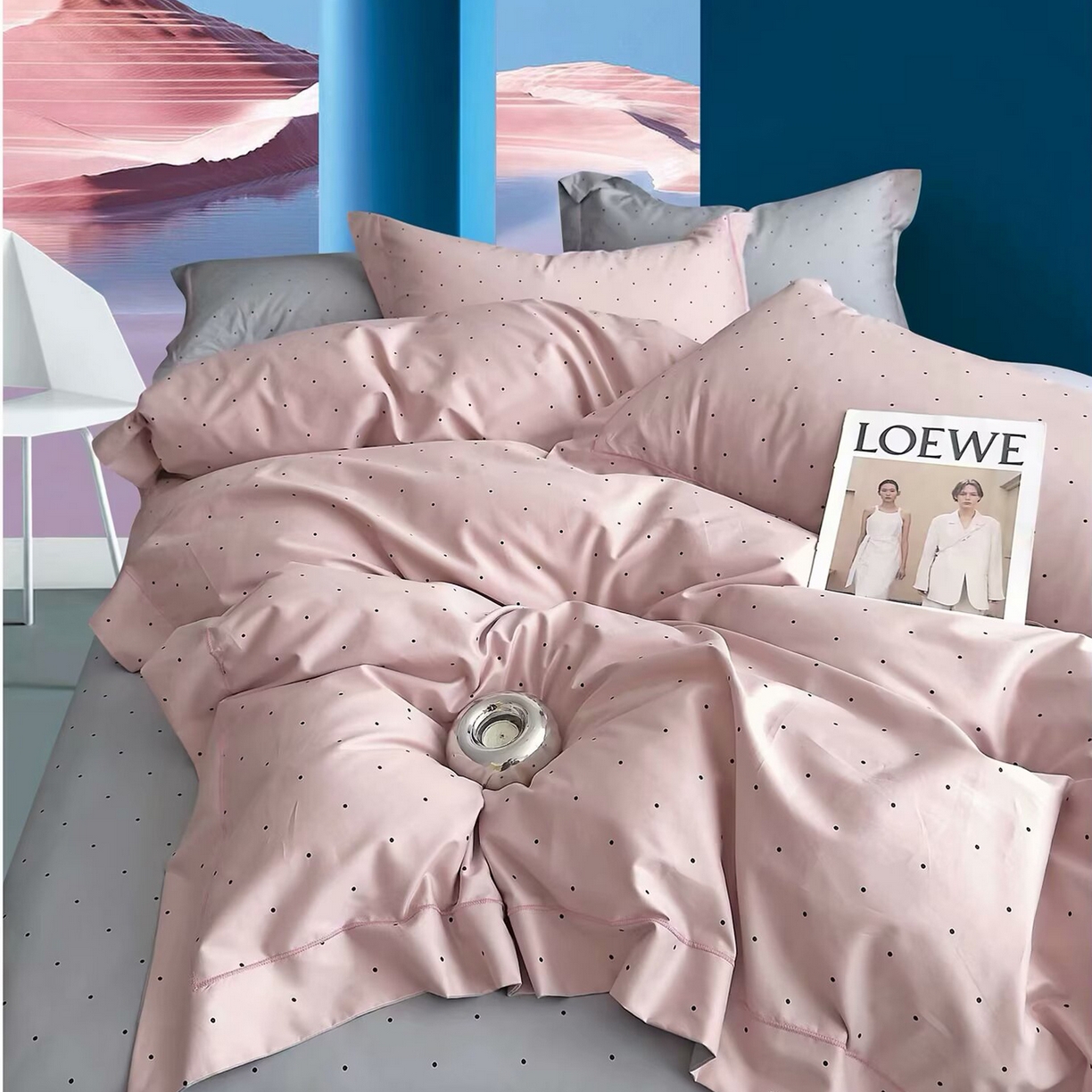 91家纺网 家纺一手货源 找家纺 （总2）未来家居 JAMES KELLY （铂金凯丽）2025新款40支13376全棉印染铂金长绒棉四件套-系列4