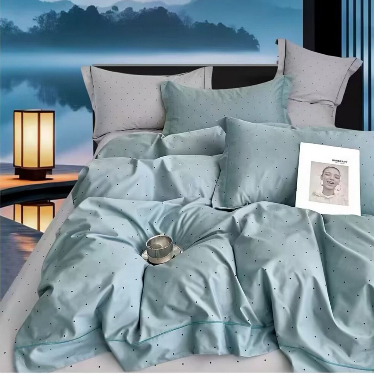 91家纺网 家纺一手货源 找家纺 （总2）未来家居 JAMES KELLY （铂金凯丽）2025新款40支13376全棉印染铂金长绒棉四件套-系列4