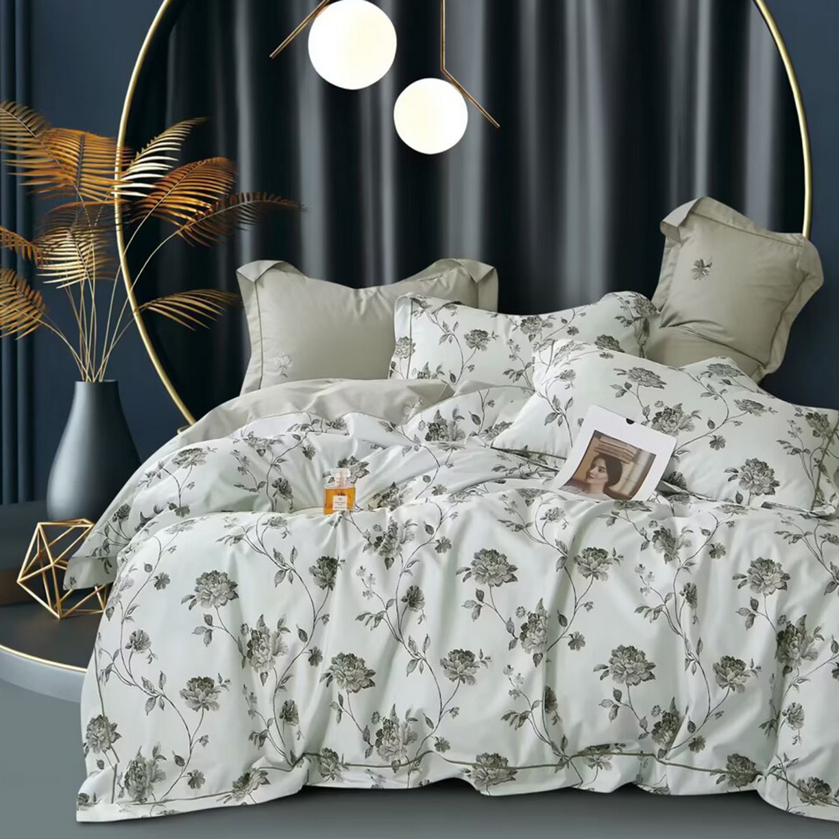 91家纺网 家纺一手货源 找家纺 （总2）未来家居 JAMES KELLY （铂金凯丽）2025新款40支13376全棉印染铂金长绒棉四件套-系列4