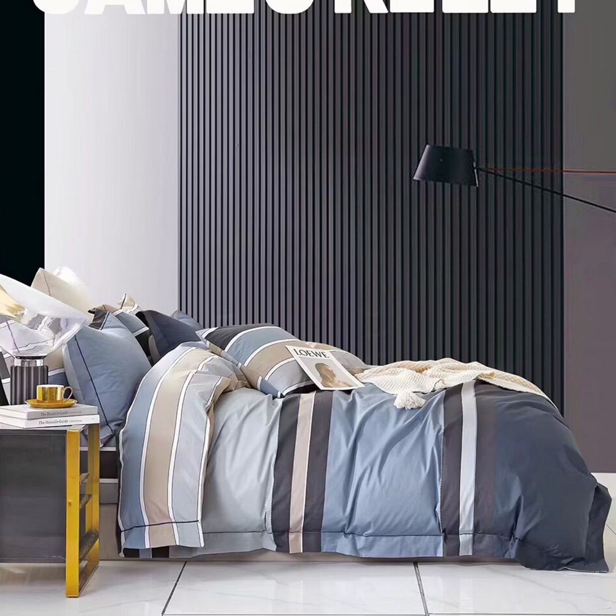 91家纺网 家纺一手货源 找家纺 （总2）未来家居 JAMES KELLY （铂金凯丽）2025新款40支13376全棉印染铂金长绒棉四件套-系列4