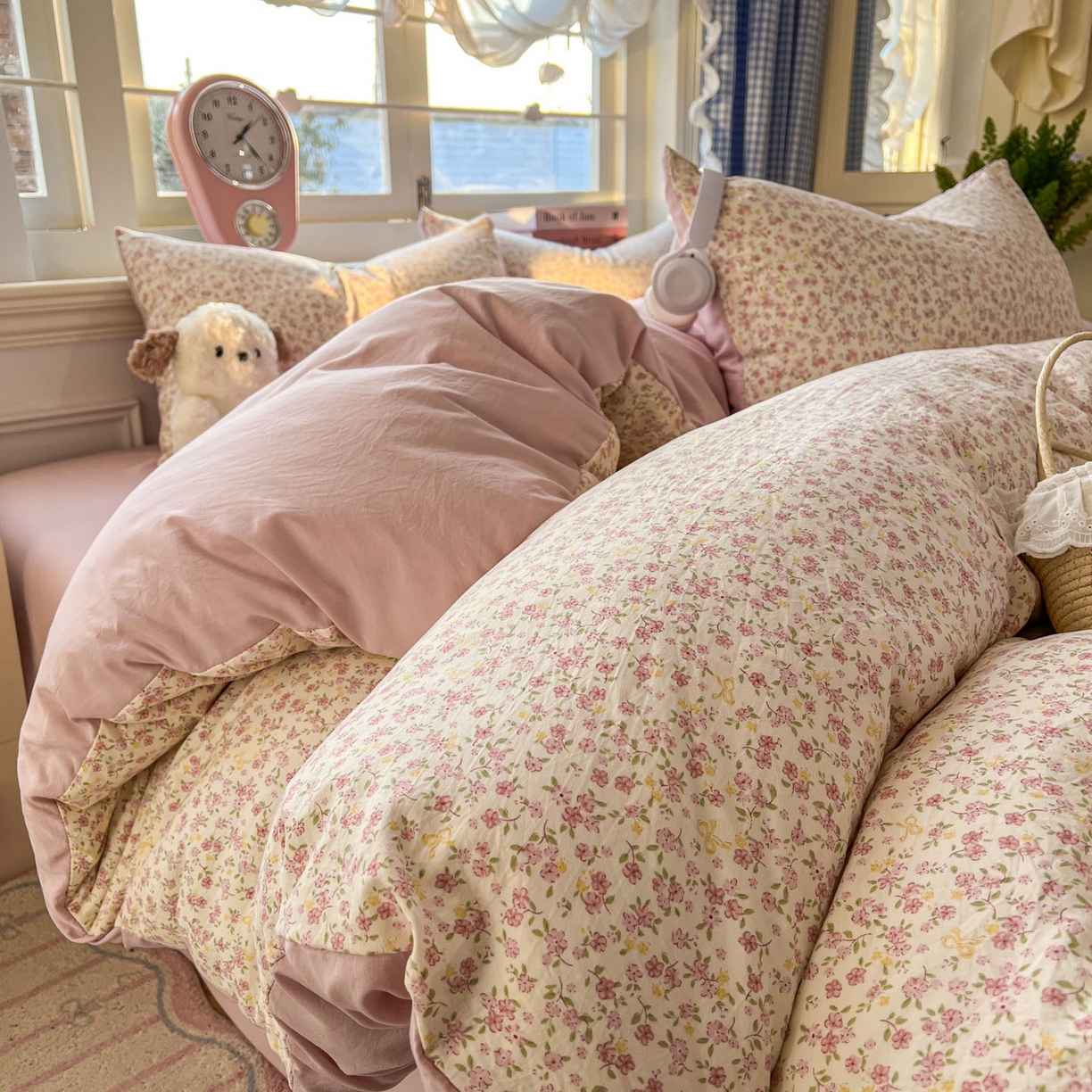 （总）思诺羽床笠 2026新款古法水洗仿棉云感棉三件套四件套