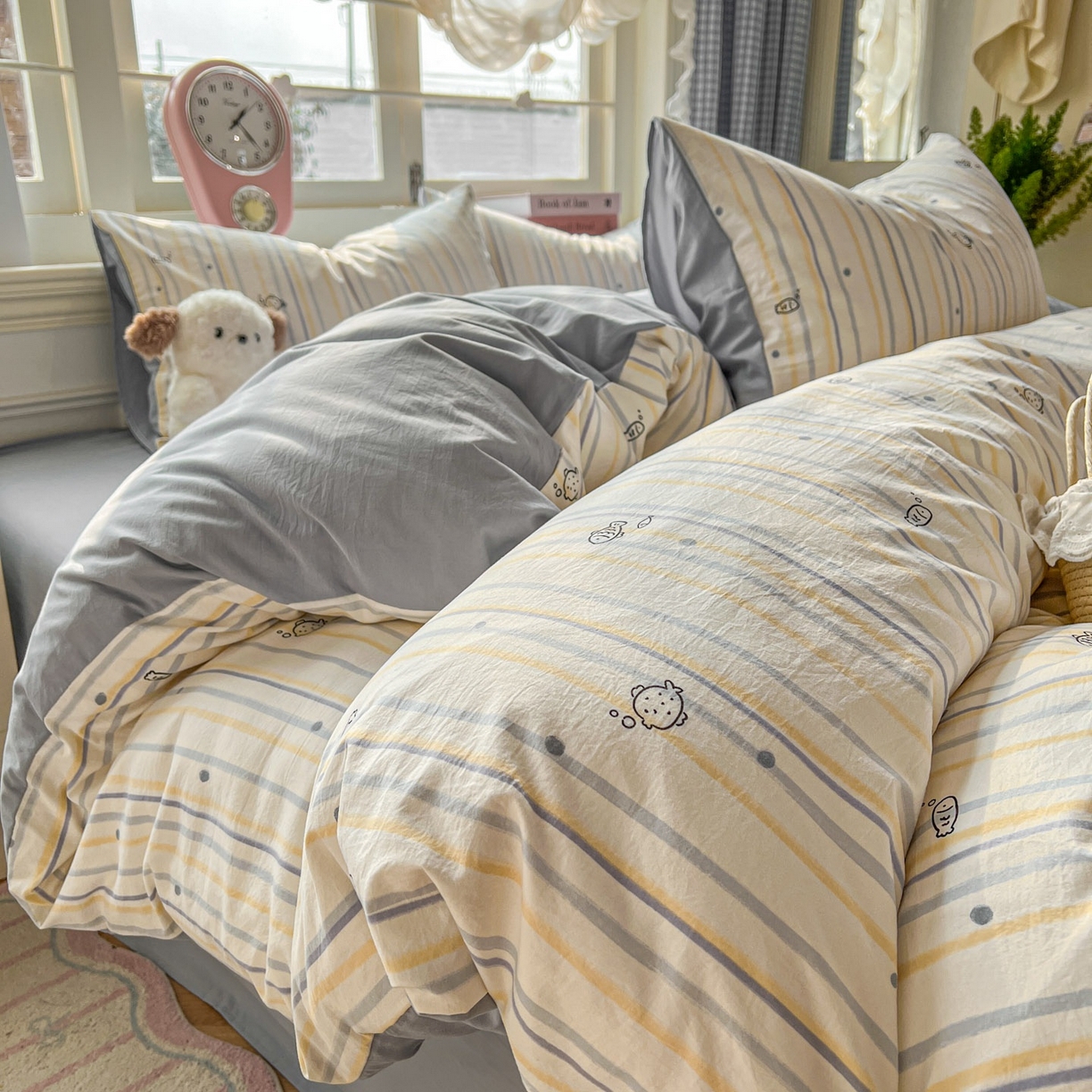 91家纺网 家纺一手货源 找家纺 （总）思诺羽床笠 2026新款古法水洗仿棉云感棉三件套四件套